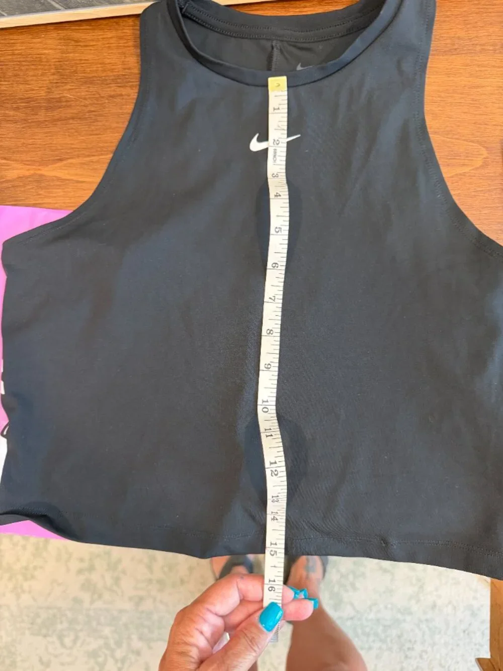 Nike Pro Dri-Fit Crop Tank Top Women's Size L Black